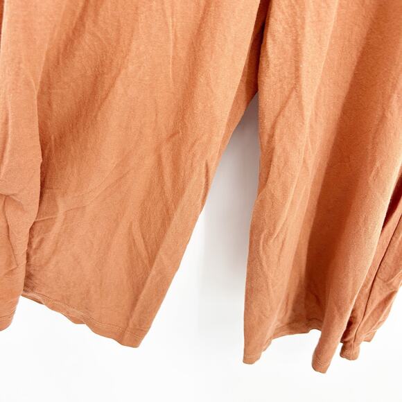 Chealsea28 Summer Sleeveless Tie Front Wide Leg Jumpsuit Size L Burnt Orange - Picture 8 of 9